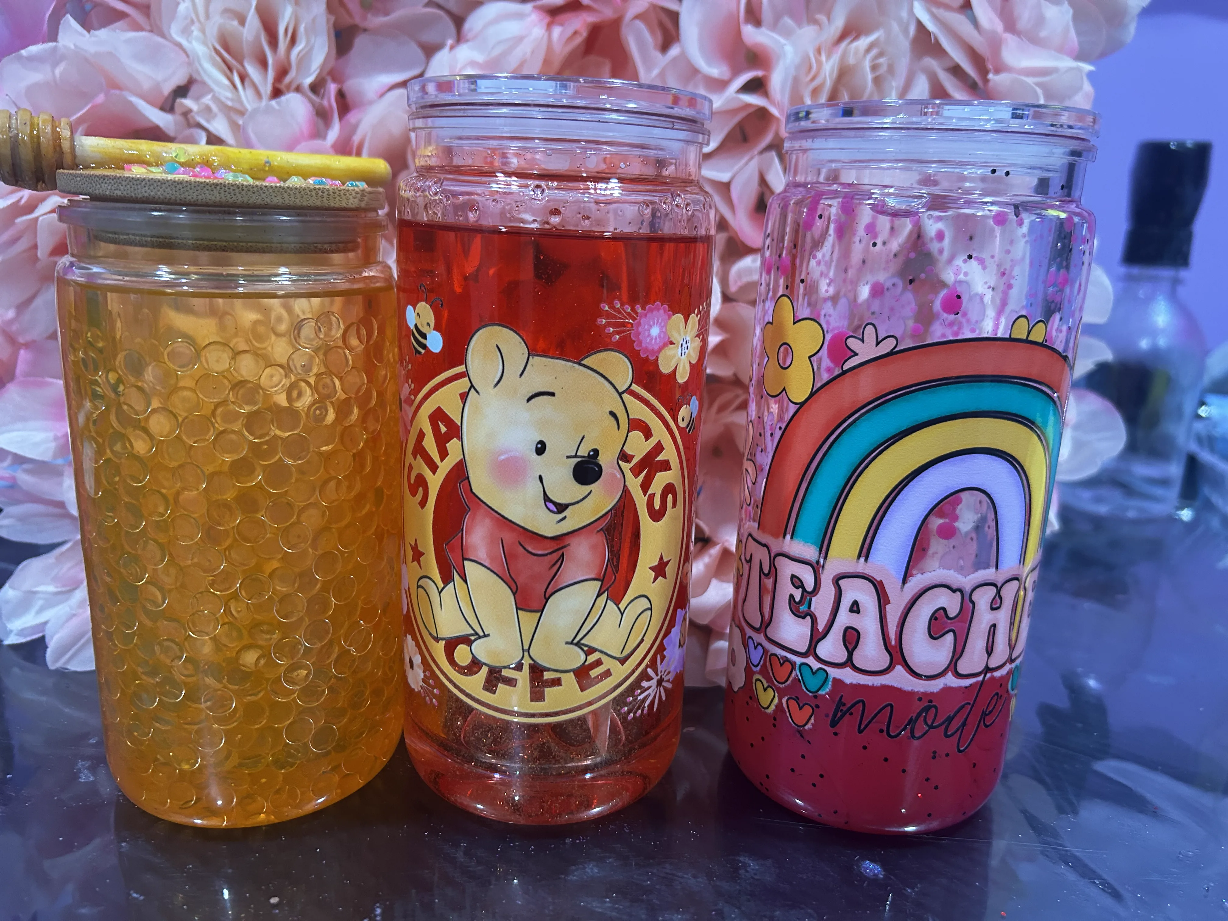 Custom LV-themed tumblers
